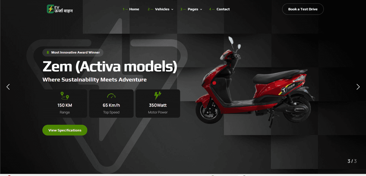 EV UrjaVahan – Full SEO Lead-Generation Website for Electric Scooters