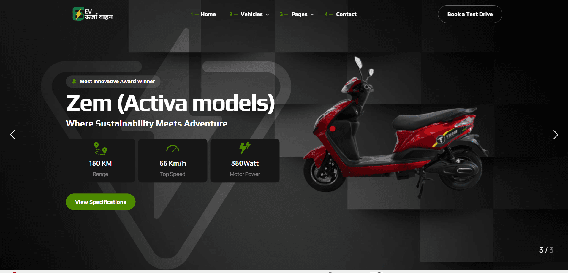 EV UrjaVahan – Full SEO Lead-Generation Website for Electric Scooters